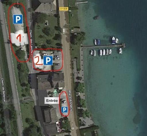 Rare 2 Bedroom With Private Beach On Lake Annecy Doussard Exterior foto