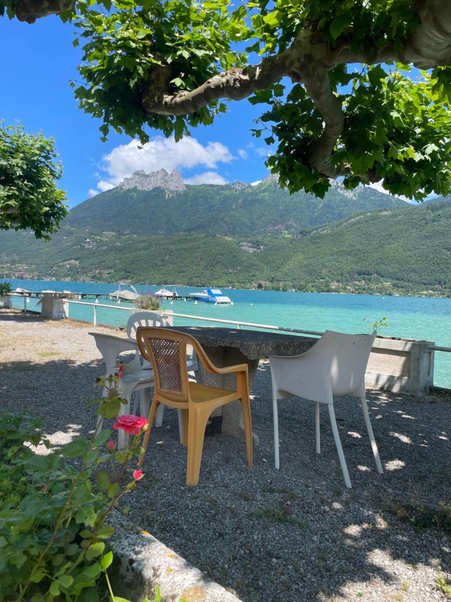 Rare 2 Bedroom With Private Beach On Lake Annecy Doussard Exterior foto